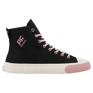 PF Flyers All American Hi Top Black Pink Sneaker Women 7 Men 5 Shoes